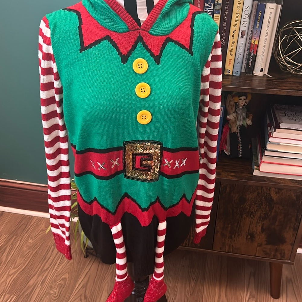 Hooded Holiday Sweater NWOT